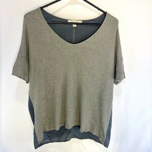 Franchesca’s Miami Semi-Sheer Soft Gray Elegant Top, Medium, great condition